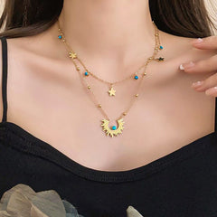 Titanium Steel Necklace Vintage ins Premium Clavicle Chain Fashion Jewelry