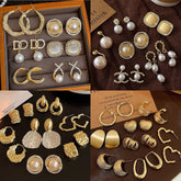 Fairy pearl earrings retro fashion high-end stud earrings temperament earrings