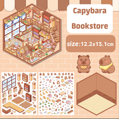 Cozy Critter Shops DIY 3D Sticker Collection 4 Cute Miniature Scenes advanced