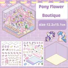 Cozy Critter Shops DIY 3D Sticker Collection 4 Cute Miniature Scenes advanced