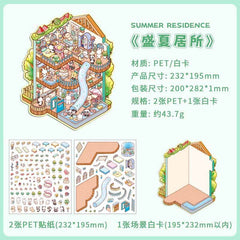 Seasonal Abodes DIY 3D Scene Stickers 4 Lovely Miniature Scenes high ranking