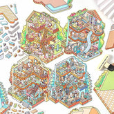 Seasonal Abodes DIY 3D Scene Stickers 4 Lovely Miniature Scenes high ranking