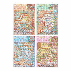 Seasonal Abodes DIY 3D Scene Stickers 4 Lovely Miniature Scenes high ranking