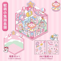 Wonderful Shop DIY 3D Scene Stickers 4 Cute Miniature Scenes-Amusement park beginner