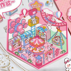 Wonderful Shop DIY 3D Scene Stickers 4 Cute Miniature Scenes-Amusement park beginner