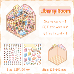 Popular Venues DIY 3D Sticker Collection - 8 Cute Miniature Scenes advanced