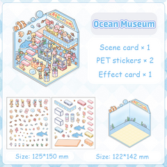 Popular Venues DIY 3D Sticker Collection - 8 Cute Miniature Scenes advanced