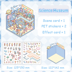 Popular Venues DIY 3D Sticker Collection - 8 Cute Miniature Scenes advanced