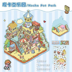 Music Machine Shop DIY 3D Scene Stickers - 4 Cute Miniature Scenes intermediate
