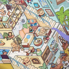 Playing Game DIY 3D Scene Stickers - 4 Cute Miniature Scenes high ranking