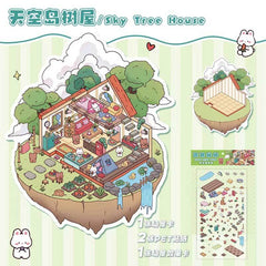 Music Machine Shop DIY 3D Scene Stickers - 4 Cute Miniature Scenes intermediate