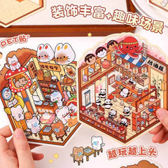 Furry Friends Tycoon DIY 3D Scene Stickers 4 Cute Miniature Scenes advanced