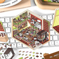 Chocolate Workshop DIY 3D Scene Stickers 4 Cute Miniature Scenes intermediate