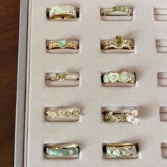 Mint zircon ring ins premium jewelry