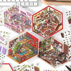 Chocolate Workshop DIY 3D Scene Stickers 4 Cute Miniature Scenes intermediate