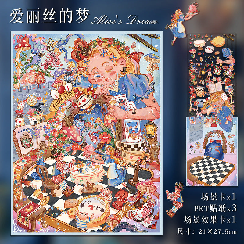 Large scene sticker 3D sticker DIY decompression difficulty