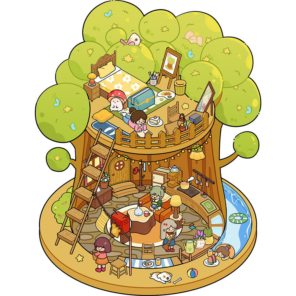 3D landscaping sticker creative scene miniature DIY sticker advanced