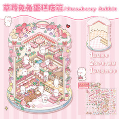 Cute 3D scene collage landscape sticker hand account sticker DIY high ranking