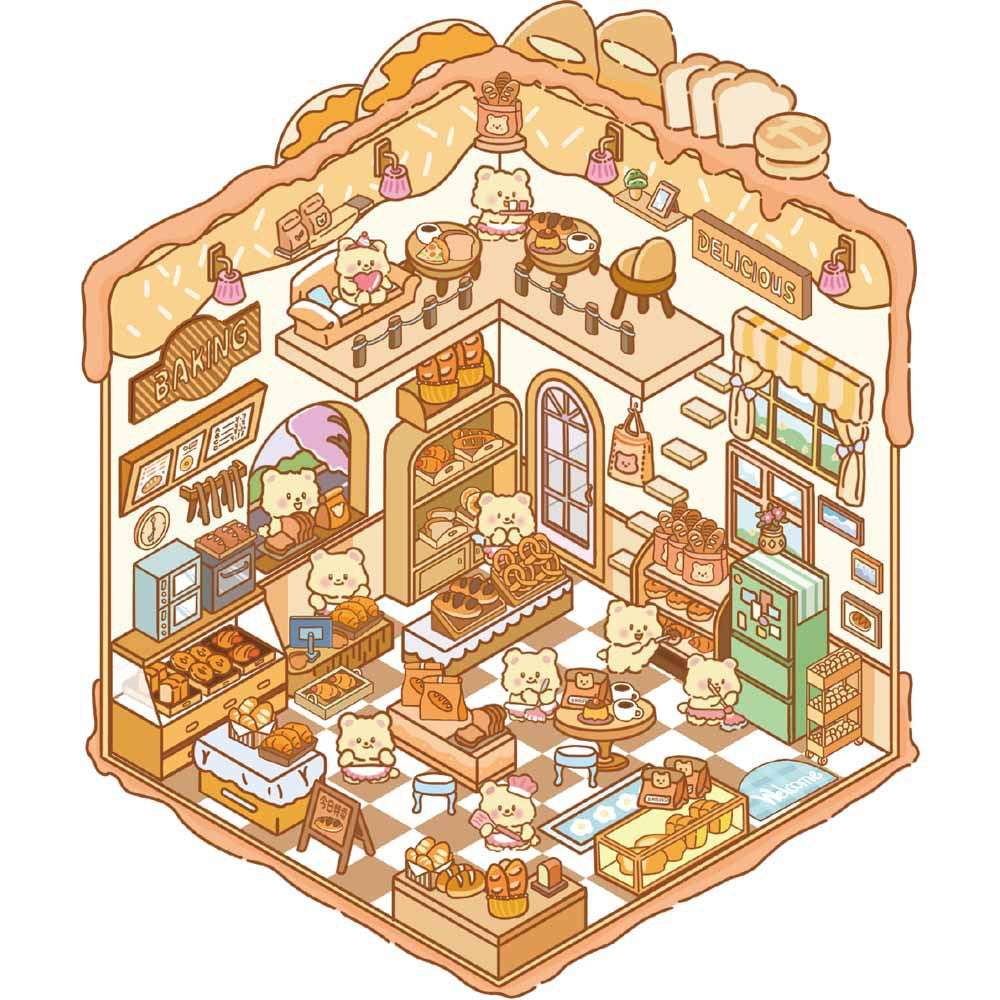 3D landscaping sticker creative scene miniature DIY sticker beginner