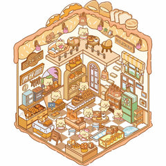 3D landscaping sticker creative scene miniature DIY sticker beginner