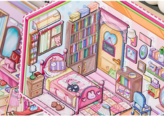 Sim Game Hut DIY 3D Scene Stickers 2 Lovely Miniature Scenes intermediate