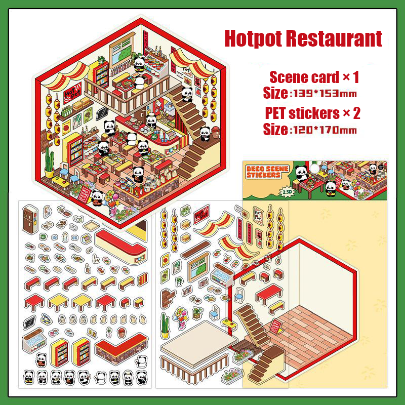 Chocolate Workshop DIY 3D Scene Stickers 4 Cute Miniature Scenes intermediate