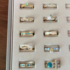 Mint zircon ring ins premium jewelry