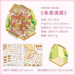 Seasonal Abodes DIY 3D Scene Stickers 4 Lovely Miniature Scenes high ranking