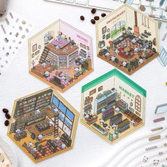 Panda Home Collection  DIY 3D Scene Stickers 4 Cute Miniature Scenes beginner